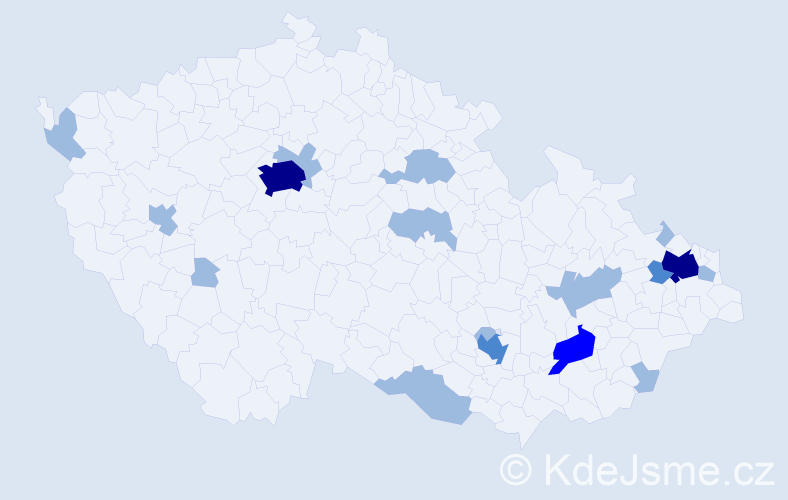 Jméno: 'Silvana', počet výskytů 27 v celé ČR