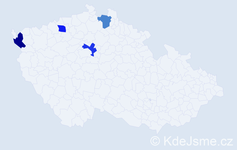 Jméno: 'Daniel Christian', počet výskytů 4 v celé ČR