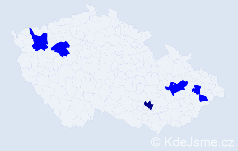 Jméno: 'Danika', počet výskytů 7 v celé ČR