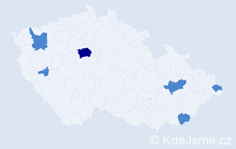 Jméno: 'Patrik Michael', počet výskytů 8 v celé ČR