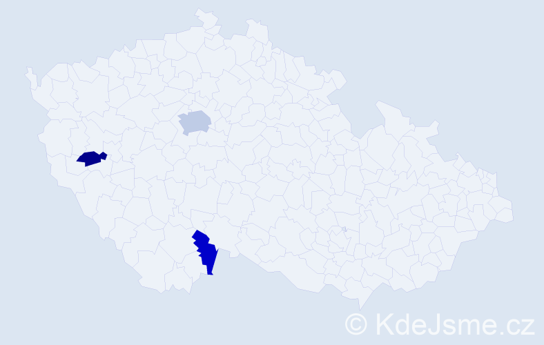 Jméno: 'Turan', počet výskytů 5 v celé ČR