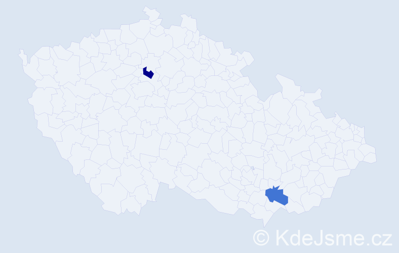 Jméno: 'Mićo', počet výskytů 2 v celé ČR