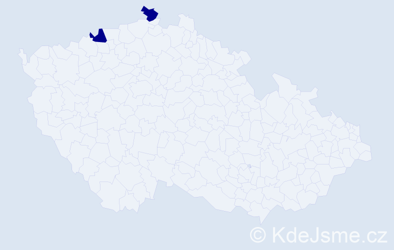 Jméno: 'Anu', počet výskytů 2 v celé ČR