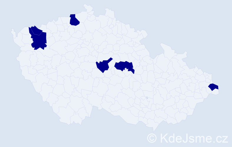 Jméno: 'Júlie', počet výskytů 6 v celé ČR