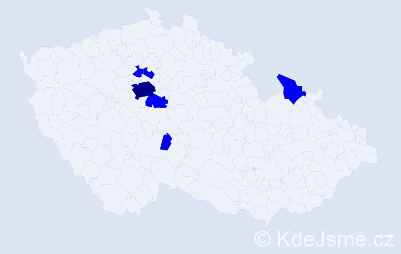 Jméno: 'Alice Marie', počet výskytů 7 v celé ČR