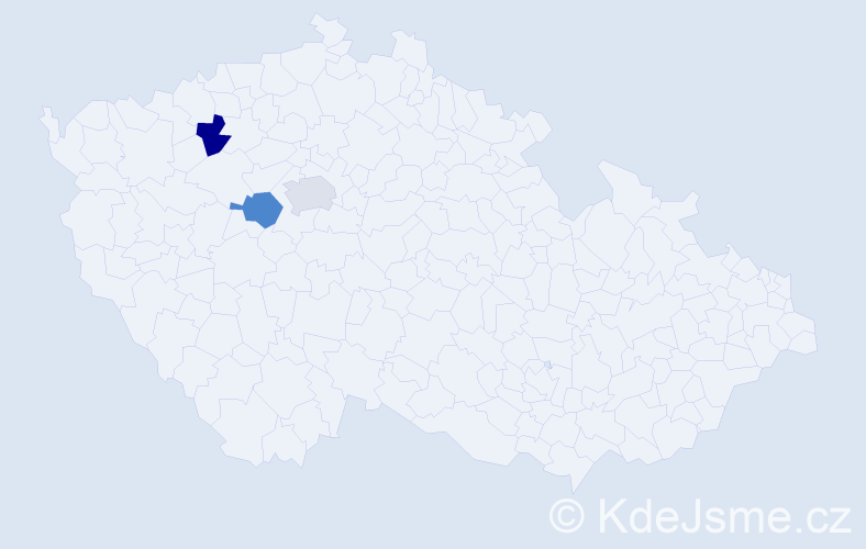 Jméno: 'Maria Olga', počet výskytů 3 v celé ČR