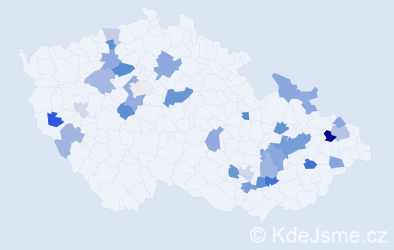 Jméno: 'Dobruška', počet výskytů 45 v celé ČR