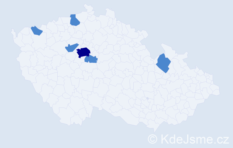 Jméno: 'Nhung', počet výskytů 8 v celé ČR