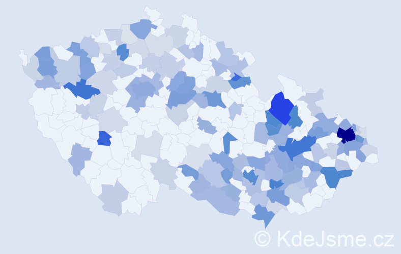Jméno: 'Jitřenka', počet výskytů 332 v celé ČR