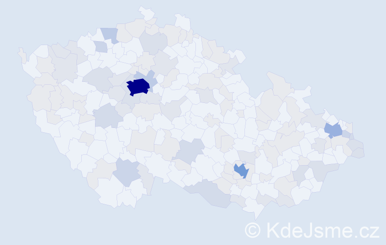 Jméno: 'Sara', počet výskytů 261 v celé ČR