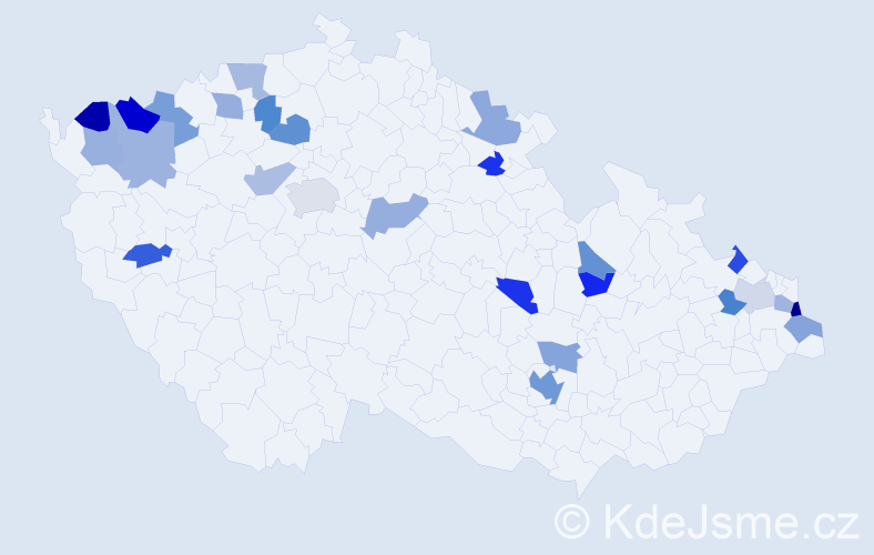 Jméno: 'Engelbert', počet výskytů 34 v celé ČR