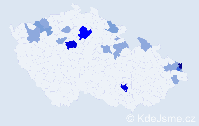 Jméno: 'Mieczyslaw', počet výskytů 50 v celé ČR