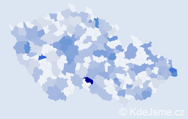 Jméno: 'Benjamín', počet výskytů 341 v celé ČR