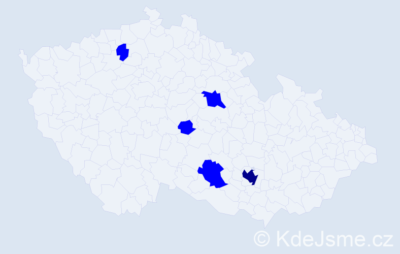 Jméno: 'Huu Thuy', počet výskytů 6 v celé ČR