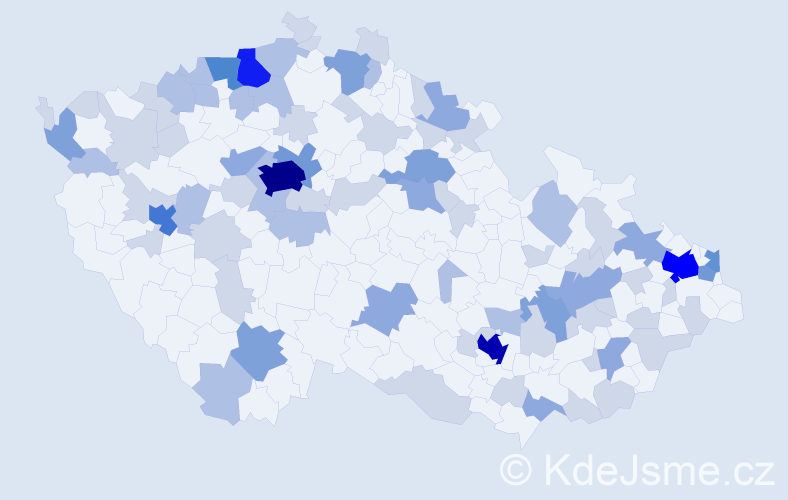 Jméno: 'Melissa', počet výskytů 198 v celé ČR