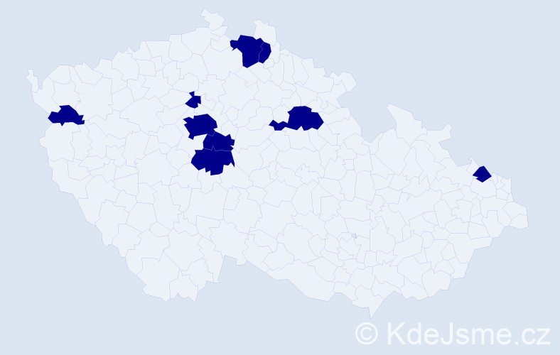 Jméno: 'Rozára', počet výskytů 9 v celé ČR
