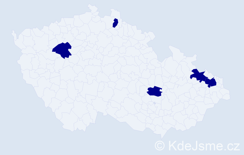 Jméno: 'Nhu Thanh', počet výskytů 5 v celé ČR