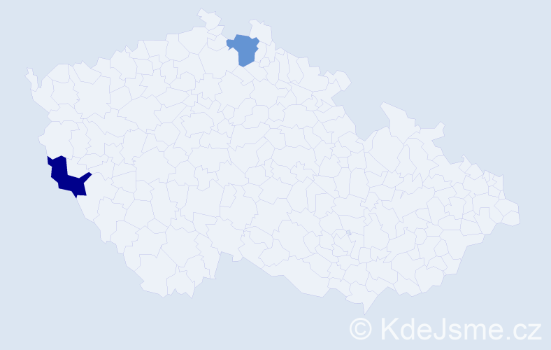 Jméno: 'Peter Johann', počet výskytů 2 v celé ČR