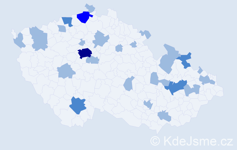 Jméno: 'Narcis', počet výskytů 39 v celé ČR