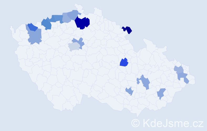 Jméno: 'Roger', počet výskytů 27 v celé ČR