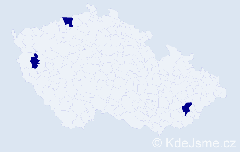Jméno: 'Zoa', počet výskytů 3 v celé ČR