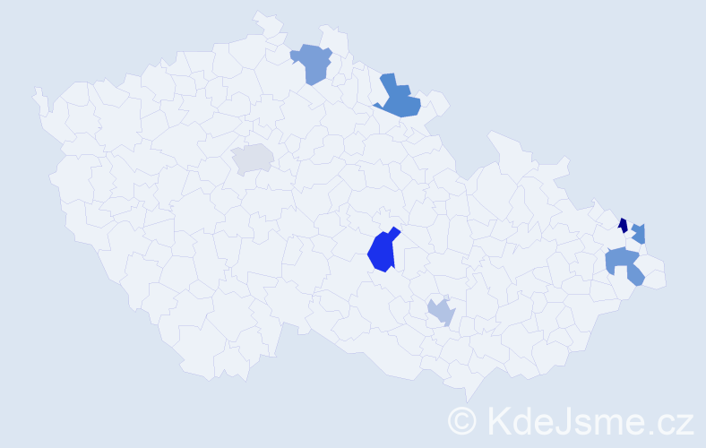 Jméno: 'Teresa Maria', počet výskytů 8 v celé ČR