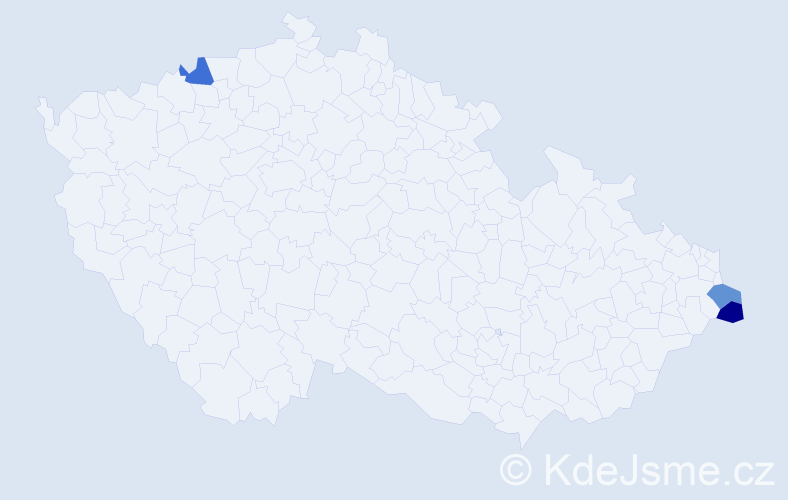 Jméno: 'Boguslaw', počet výskytů 3 v celé ČR