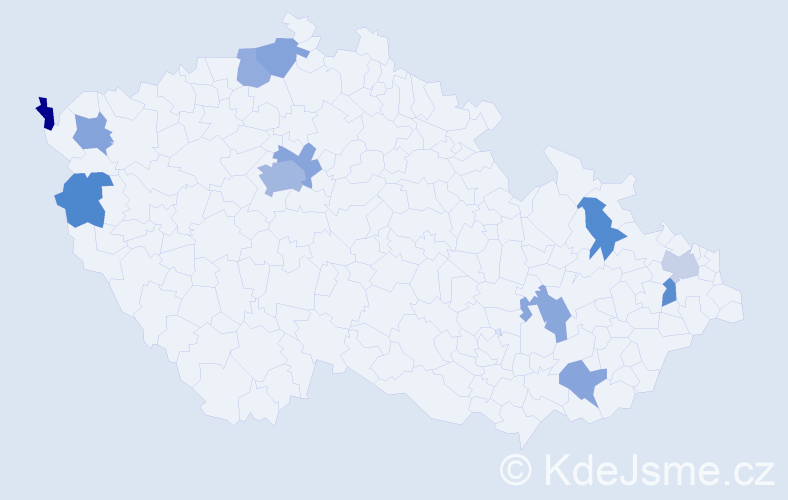 Jméno: 'Huong', počet výskytů 17 v celé ČR