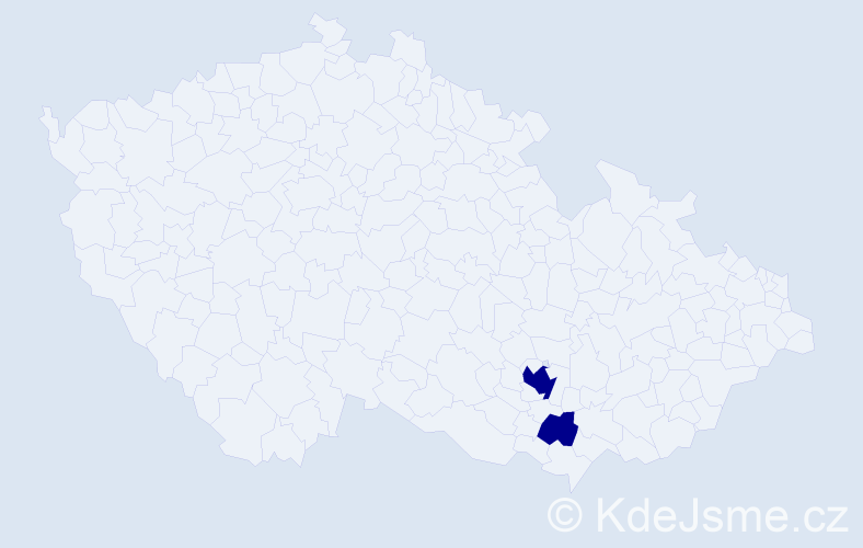 Jméno: 'Xuan Kha', počet výskytů 2 v celé ČR