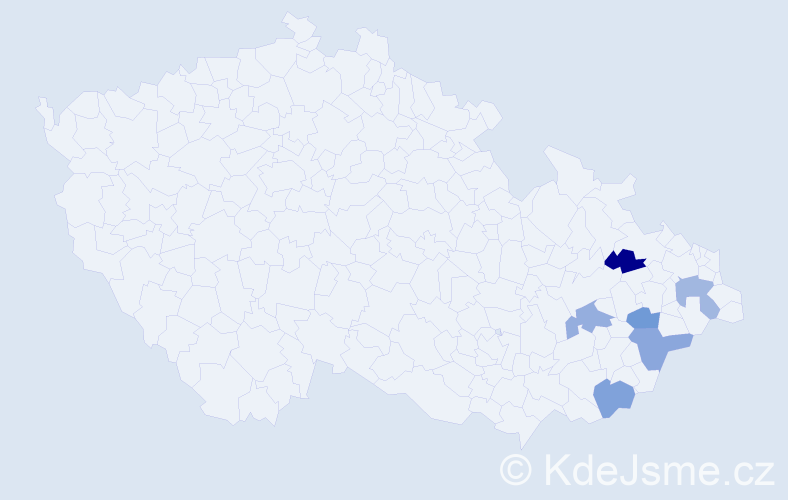 Jméno: 'Svatomil', počet výskytů 6 v celé ČR