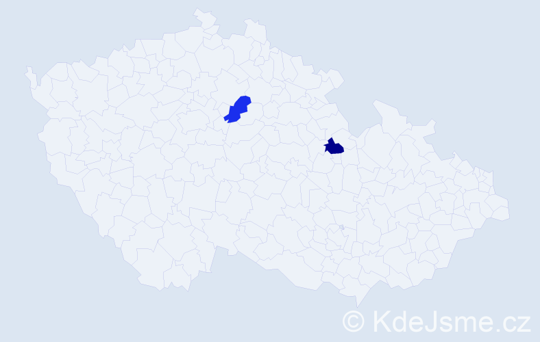 Jméno: 'Šárka Magdalena', počet výskytů 2 v celé ČR