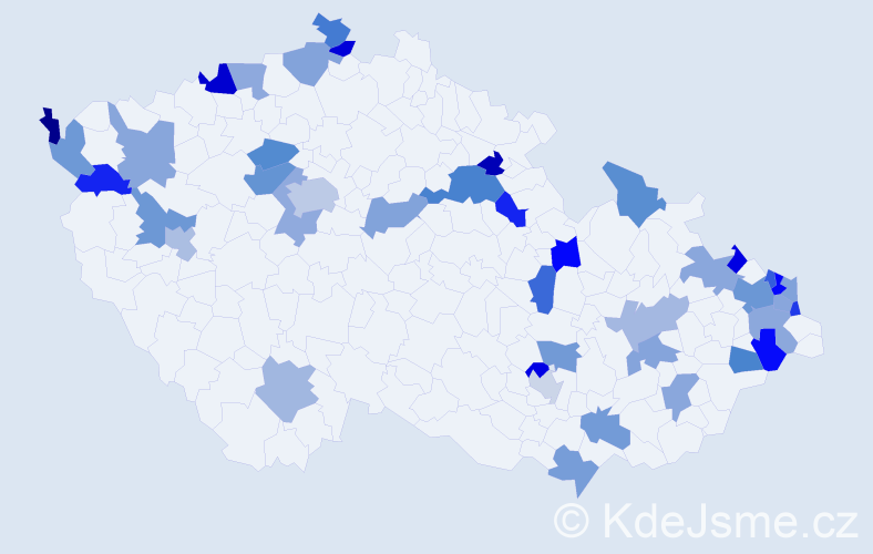 Jméno: 'Iréna', počet výskytů 53 v celé ČR