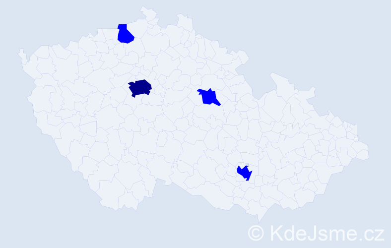 Jméno: 'Mariama', počet výskytů 5 v celé ČR