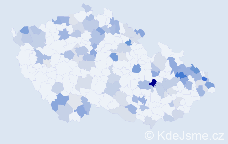 Jméno: 'Arnold', počet výskytů 165 v celé ČR