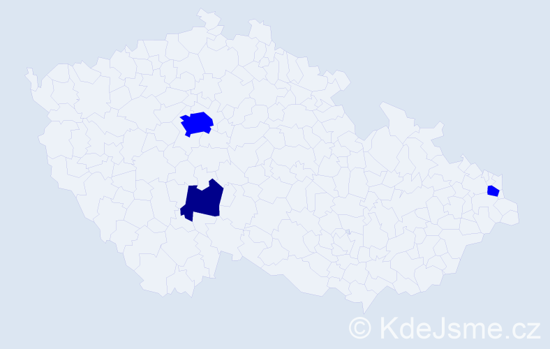 Jméno: 'Moussa', počet výskytů 4 v celé ČR
