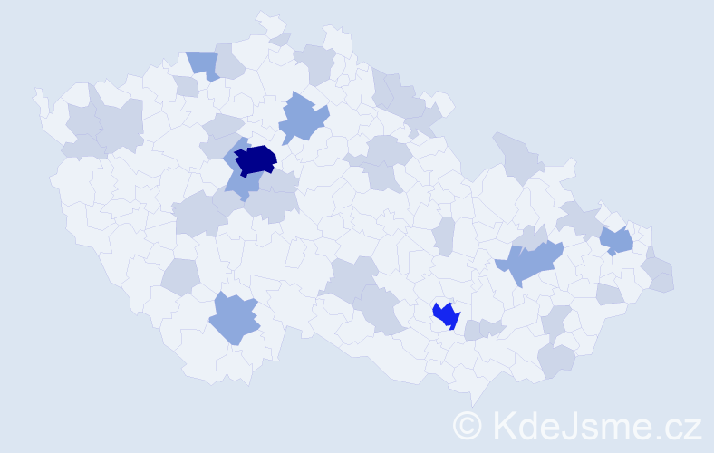 Jméno: 'Arthur', počet výskytů 72 v celé ČR