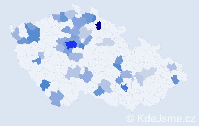 Jméno: 'Semen', počet výskytů 127 v celé ČR