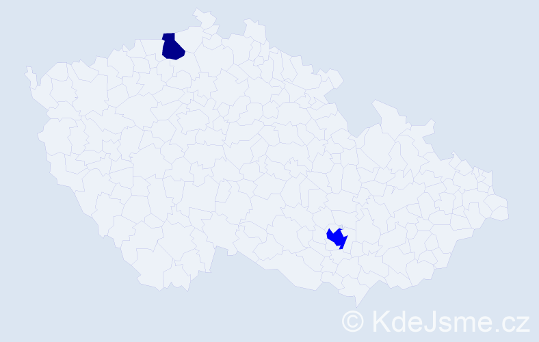Jméno: 'Mendo', počet výskytů 3 v celé ČR