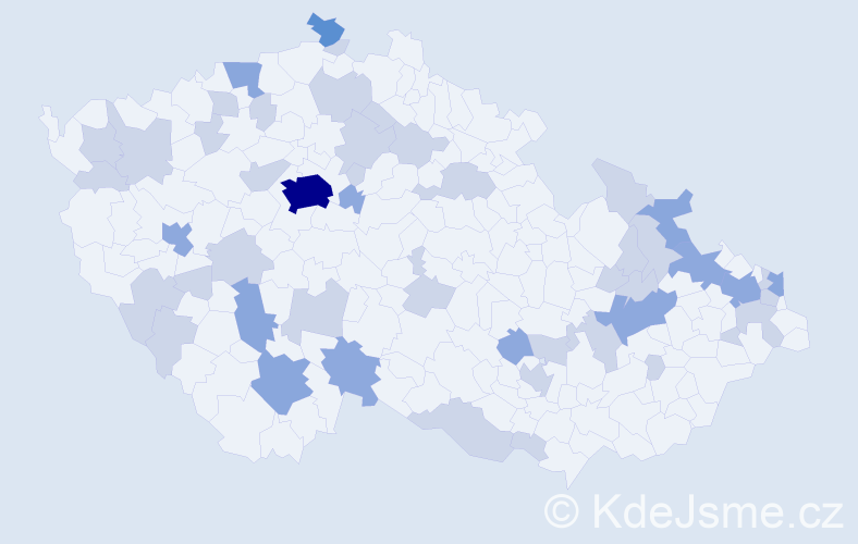 Jméno: 'Roxana', počet výskytů 84 v celé ČR