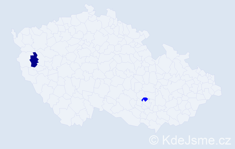 Jméno: 'Alexandr Viktor', počet výskytů 2 v celé ČR