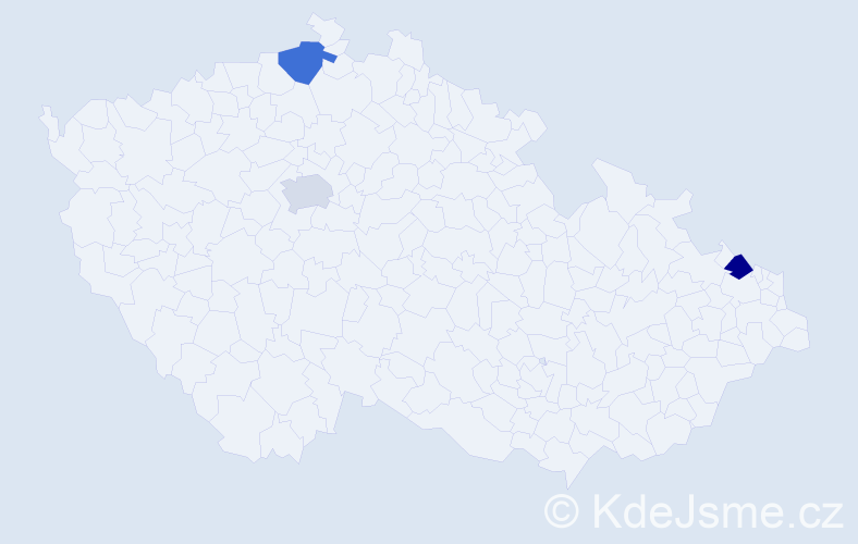 Jméno: 'Adelaide', počet výskytů 3 v celé ČR