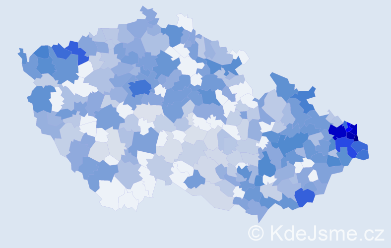 Jméno: 'Janka', počet výskytů 1042 v celé ČR