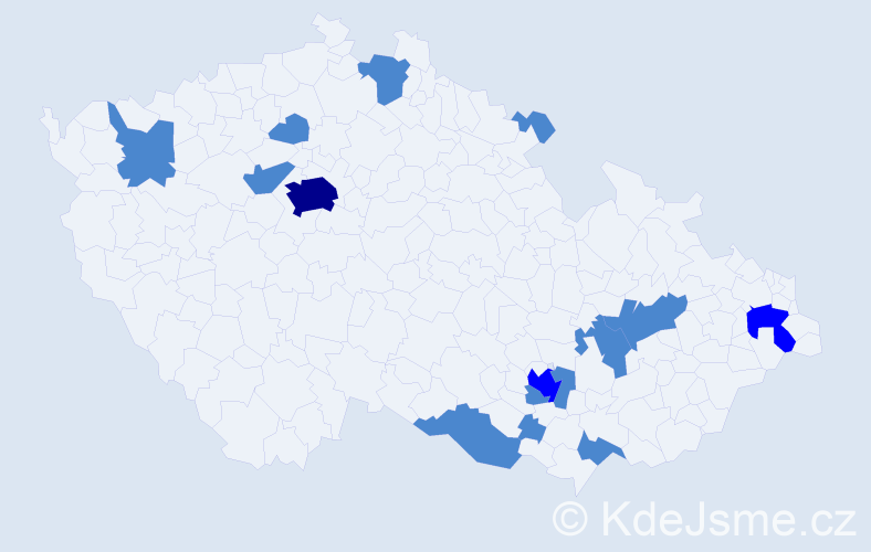 Jméno: 'Larissa', počet výskytů 18 v celé ČR
