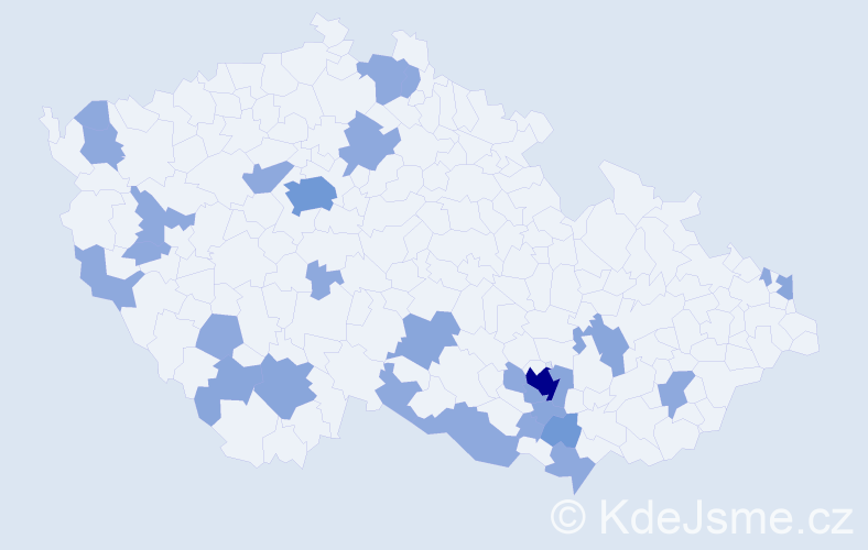 Jméno: 'Klotilda', počet výskytů 47 v celé ČR