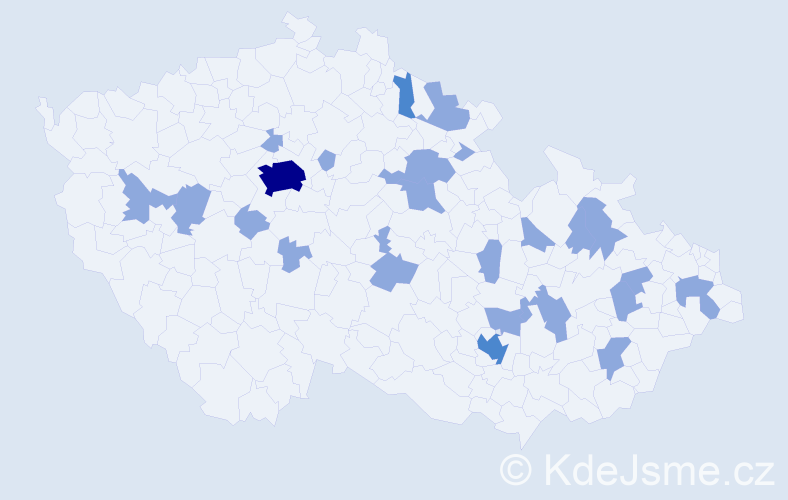 Jméno: 'Erin', počet výskytů 30 v celé ČR
