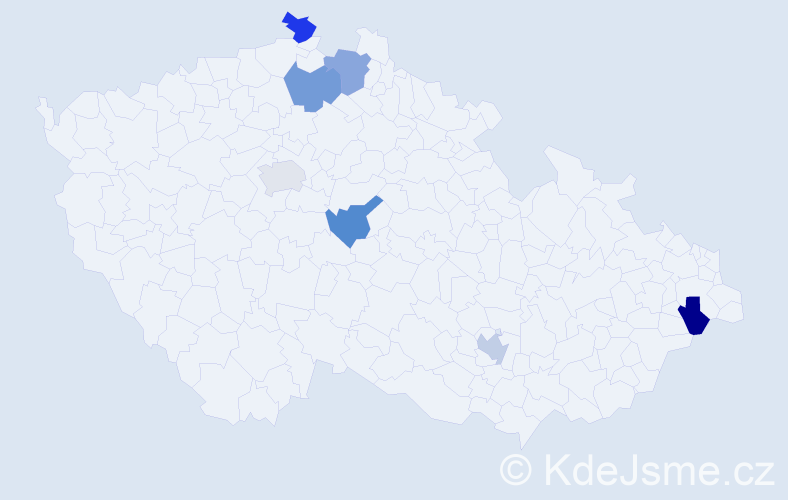 Jméno: 'Rick', počet výskytů 7 v celé ČR