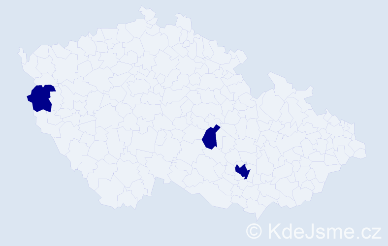 Jméno: 'Kesía', počet výskytů 3 v celé ČR