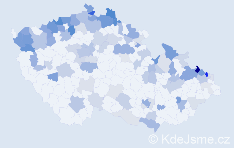 Jméno: 'Edith', počet výskytů 258 v celé ČR