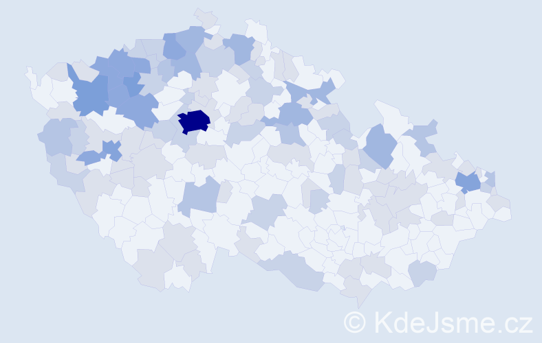 Jméno: 'Slavěna', počet výskytů 228 v celé ČR