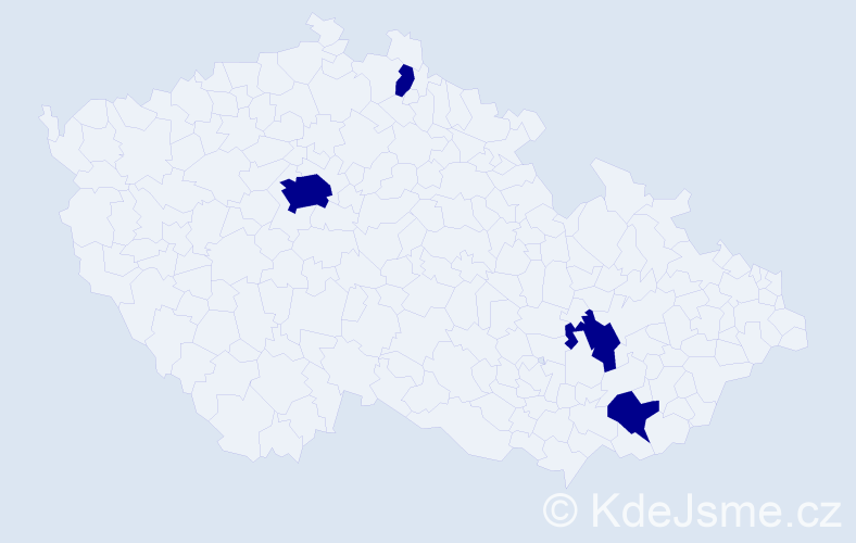Jméno: 'Mikuláš Jakub', počet výskytů 4 v celé ČR
